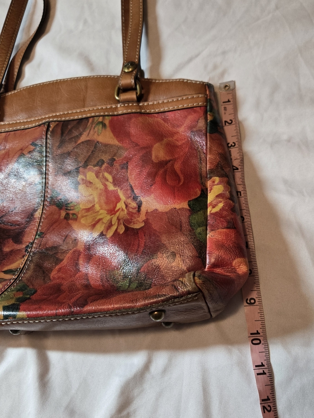 Patricia Nash Leather Floral Purse Excellemt Condition - Picture 7 of 16